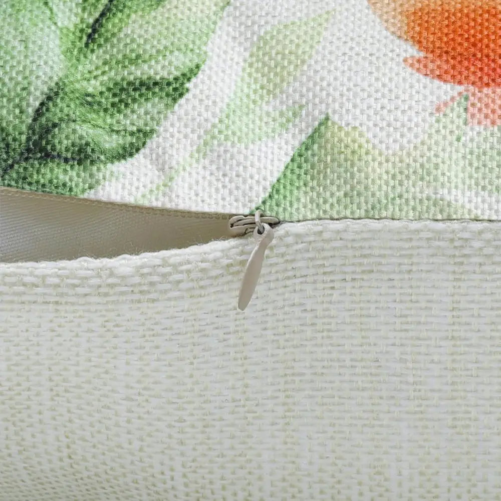 Outdoor Throw Pillow Covers 18x18 Set of 4, Spring Summer Wildflowers Pillow Cases for Patio, Bench, Chair, Swing, Couch, Sofa,