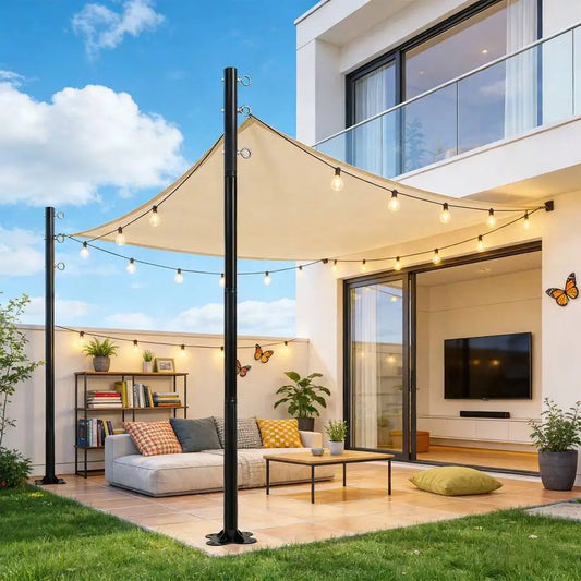 2 Pack 12 Ft Heavy Duty Shade Sail Poles for Patios