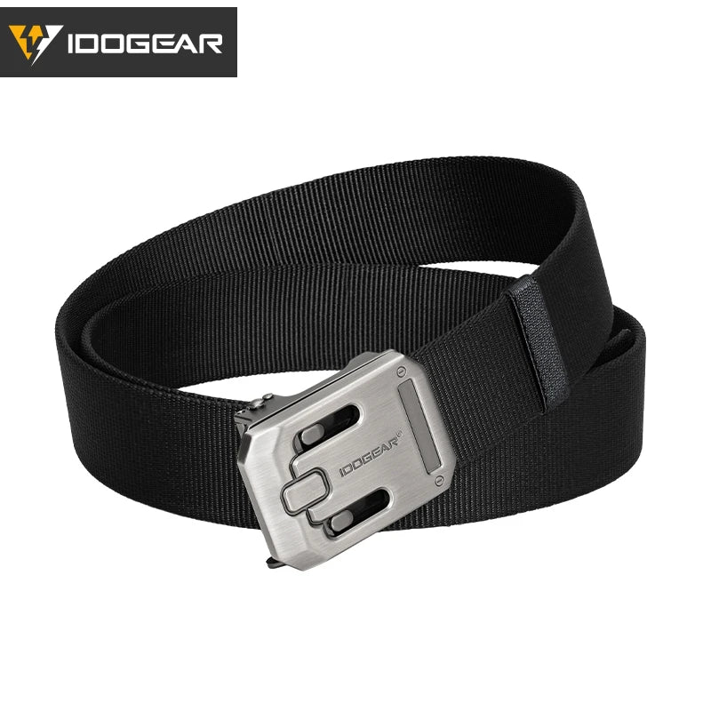 IDOGEAR 1000D Nylon Ratchet Belt No Holes Quick Release Buckle
