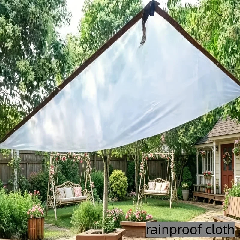 Heavy Duty Waterproof Tarp Large Outdoor Cover Multipurpose Tarpaulin Sheet UV Resistant Rainproof Canvas Tent Cover Ground Sheet for Camping, Garden, Truck, Pool, Patio, Construction
