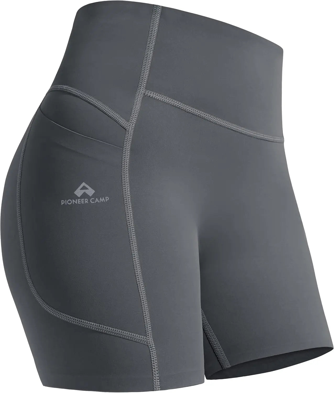 Pioneer Camp Seamless Womens Biker Shorts With Pocket Tummy Control
