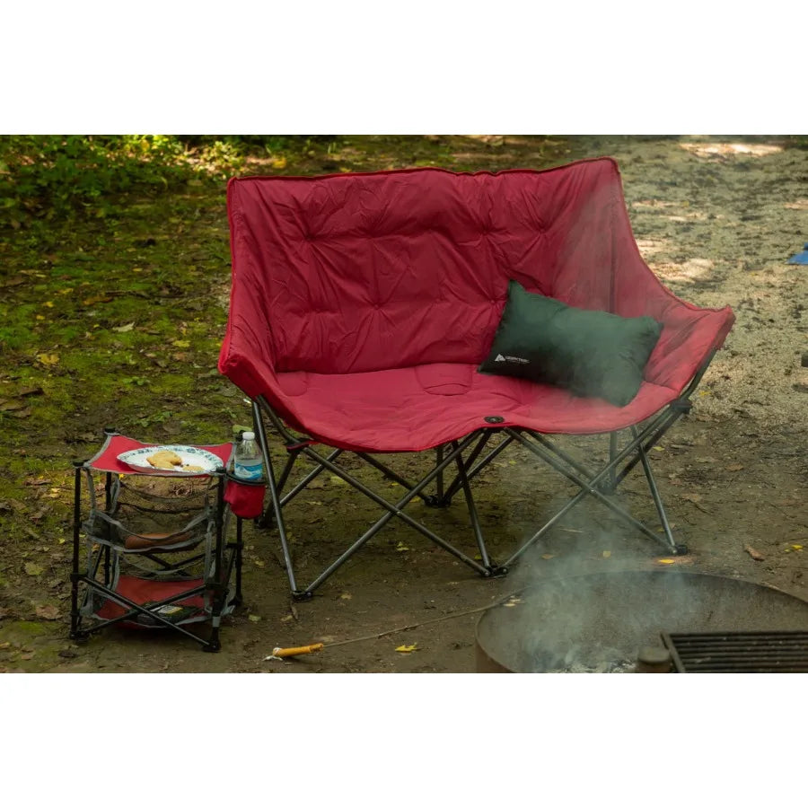 3 Shelf Camping Table Red 14"L x 14"W x 18"H