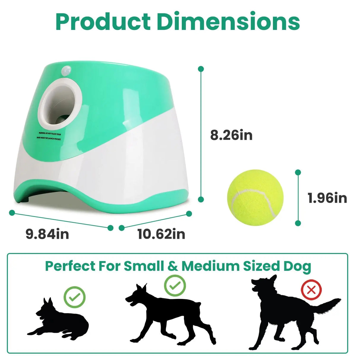Rechargeable Automatic Dog Ball Launcher With Adjustable Distances