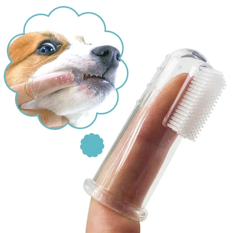 Silicone Pet Finger Toothbrush For Dogs And Cats Dental Care