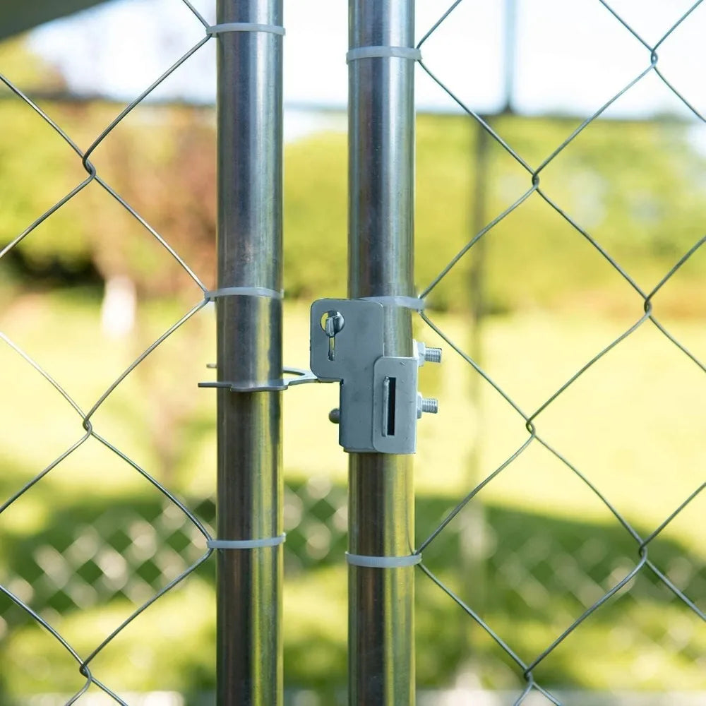Galvanized Steel Outdoor Dog Kennel For Weatherproof Pet Enclosure