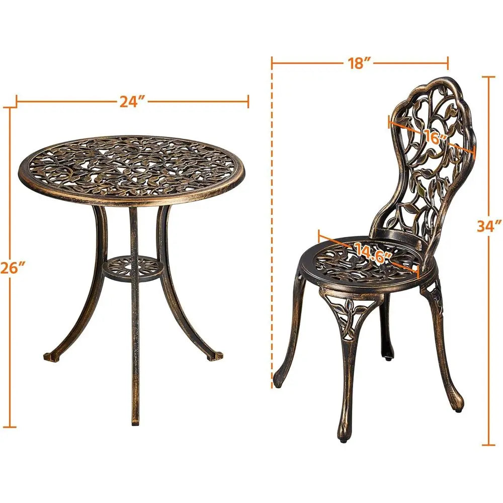 Outdoor 3-Piece Bistro Set For Balcony Or Garden Classic