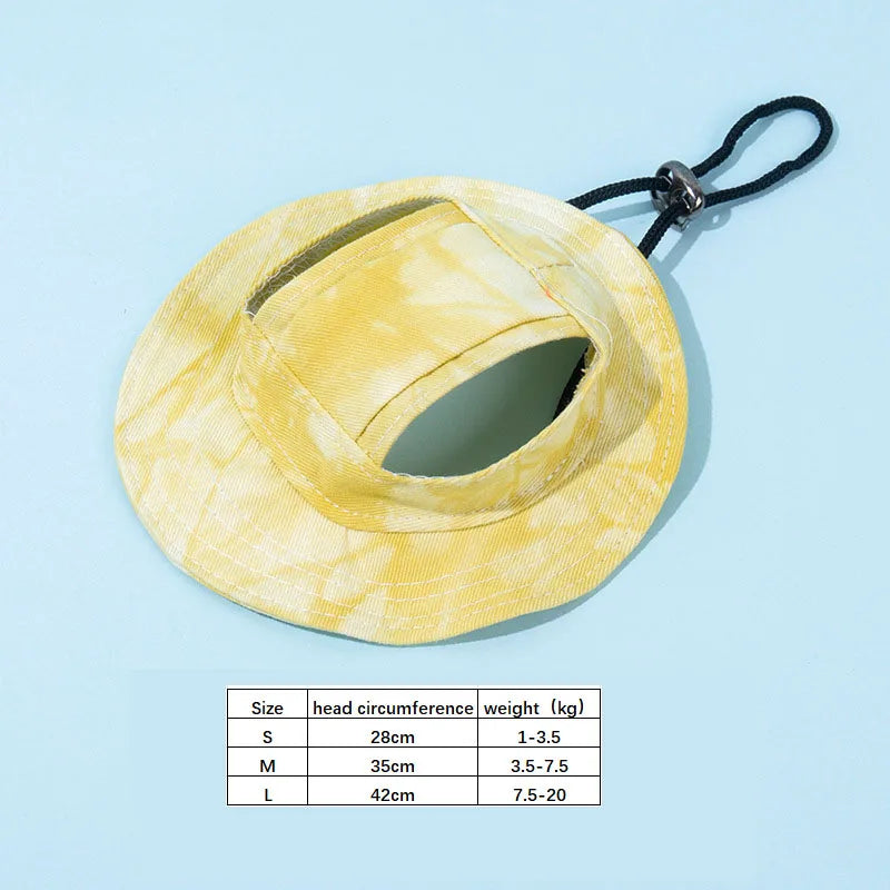 Pets With Ear Holes Adjustable Baseball For Medium Small Dogs Summer Dye Cats Sun Cap Outdoor Hat Pet Supplies