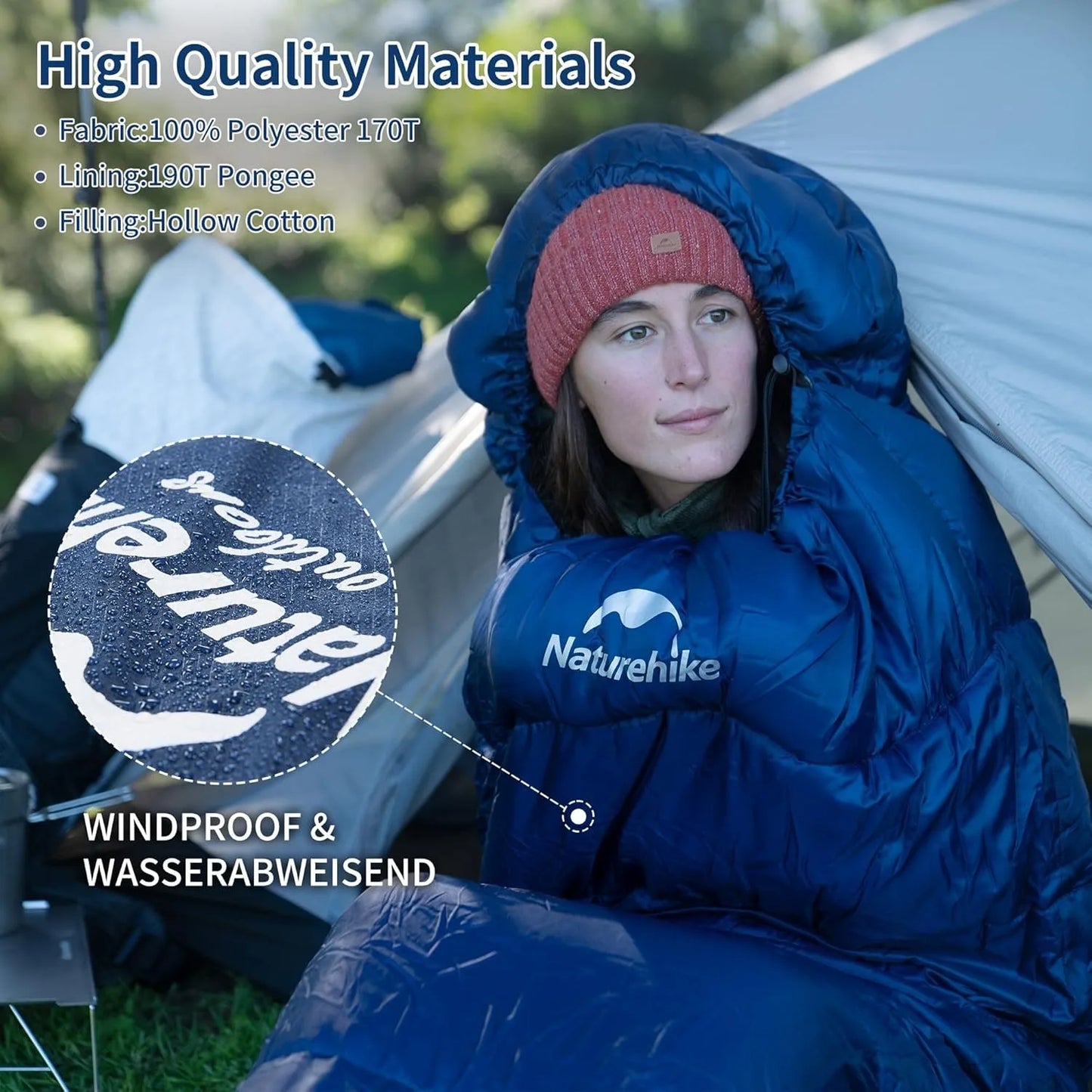 Naturehike Mummy Sleeping Bag MJ300 MJ600 Ultra Winter Warm For Adults