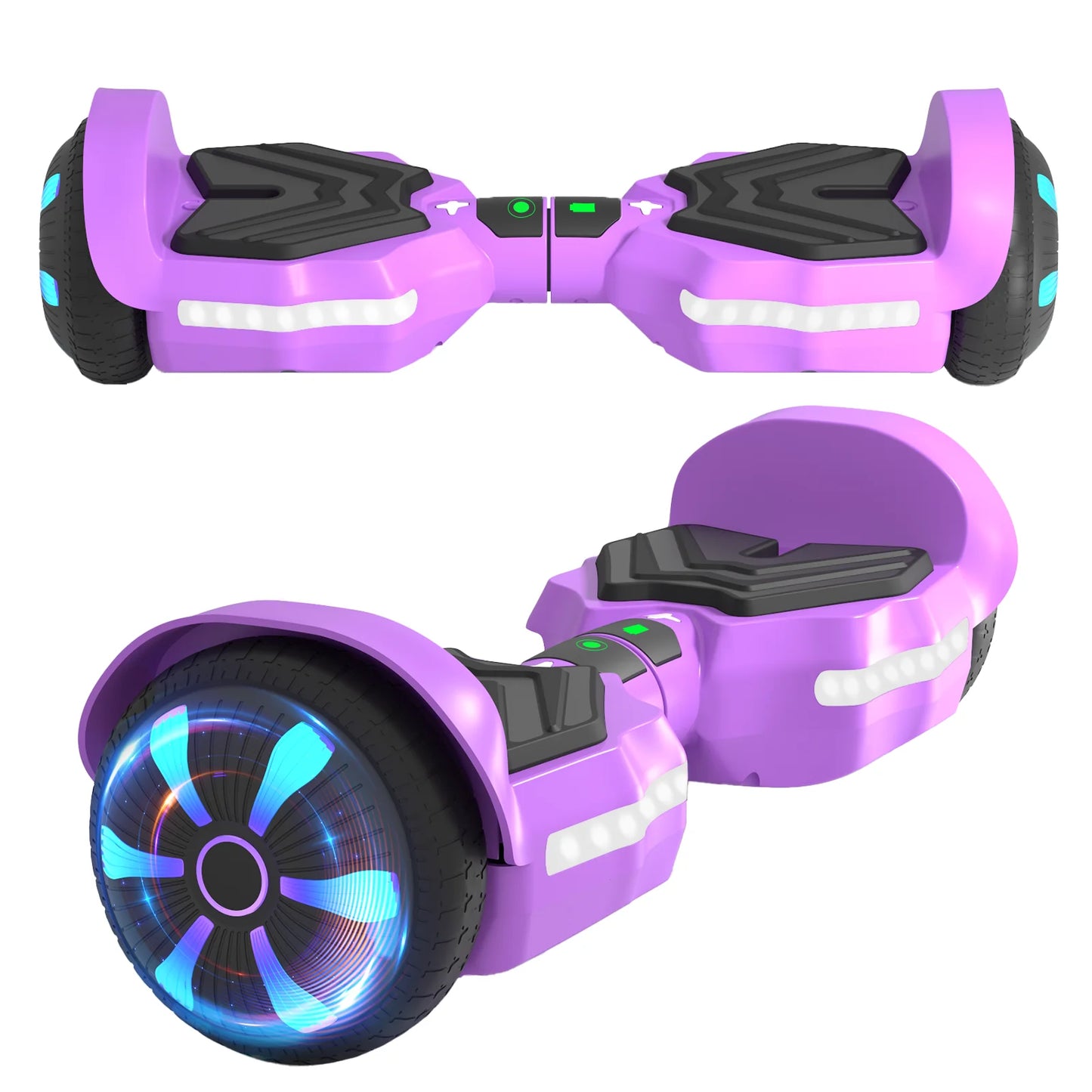 SIMATE Electric Scooter 6.5 inch All Terrain Off Road Hoverboard with Bluetooth Speakers and LED Lights, UL2272 Certified Self Balancing Scooter