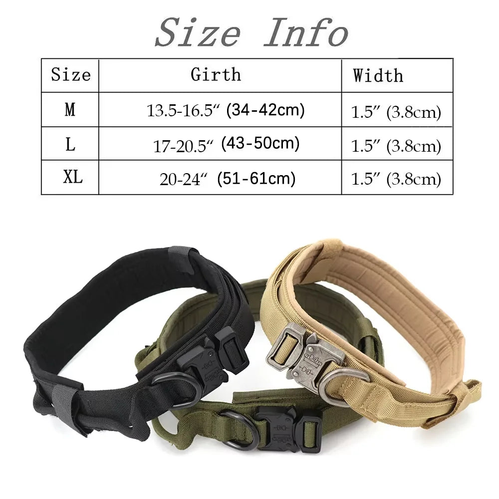 Petravel Adjustable Tactical Dog Collar And Leash Set