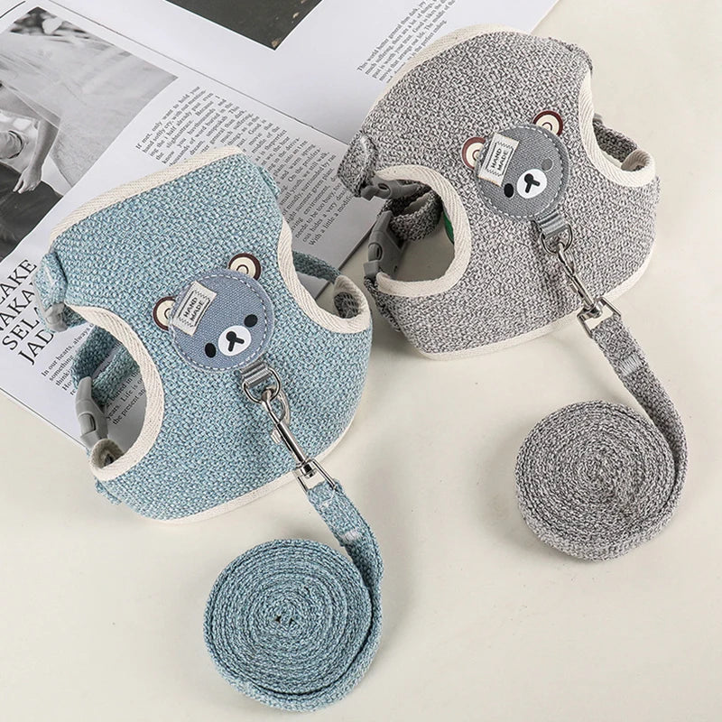 Padded Rabbit Harness And Leash Set For Outdoor Walking