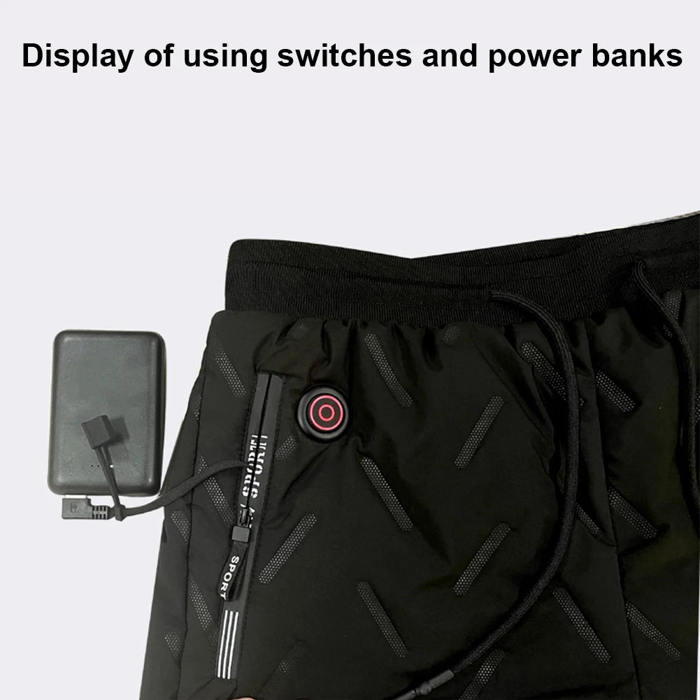 Unisex Heating Trousers 10 Heating Zones Electric Thermal Trousers 3 Temperature Modes Waterproof Winter Outdoor Must Have