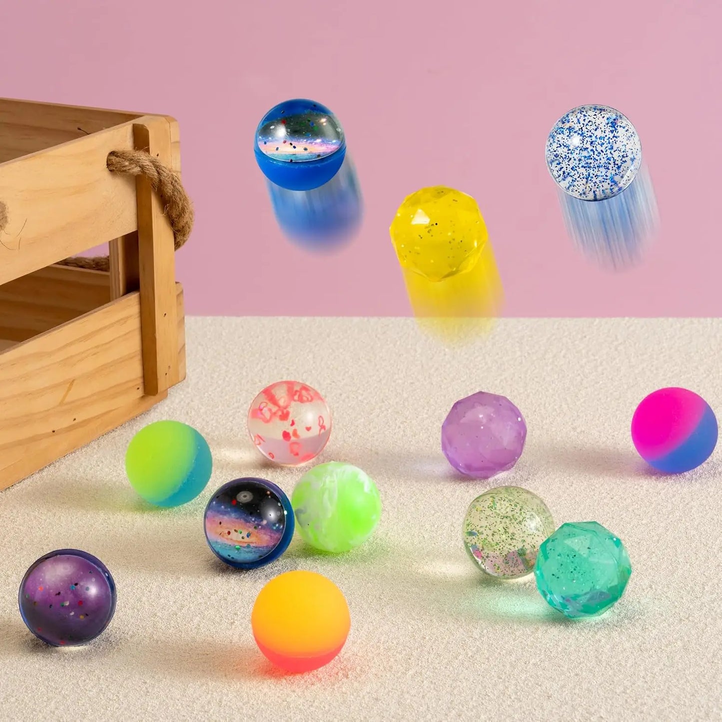 Joyfy Bouncy Balls Set 24 Count For Kids Party Favors