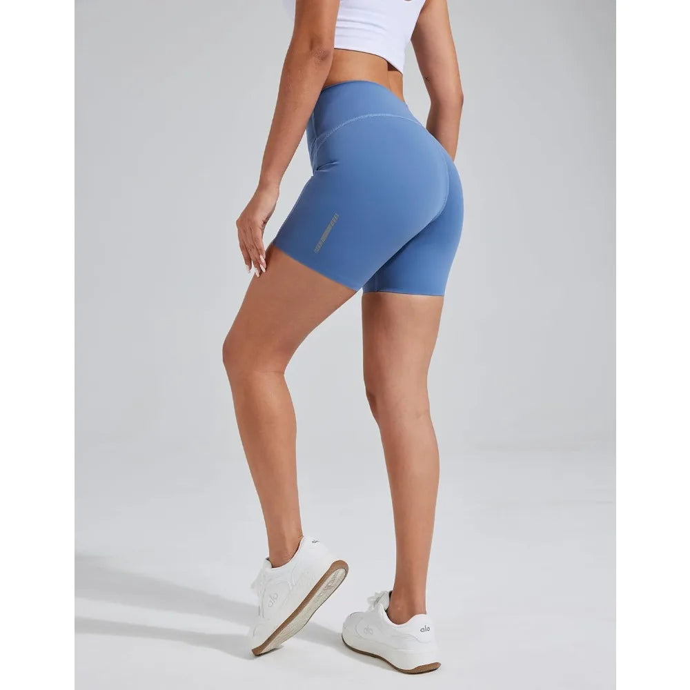 Pioneer Camp Seamless Womens Biker Shorts With Pocket Tummy Control