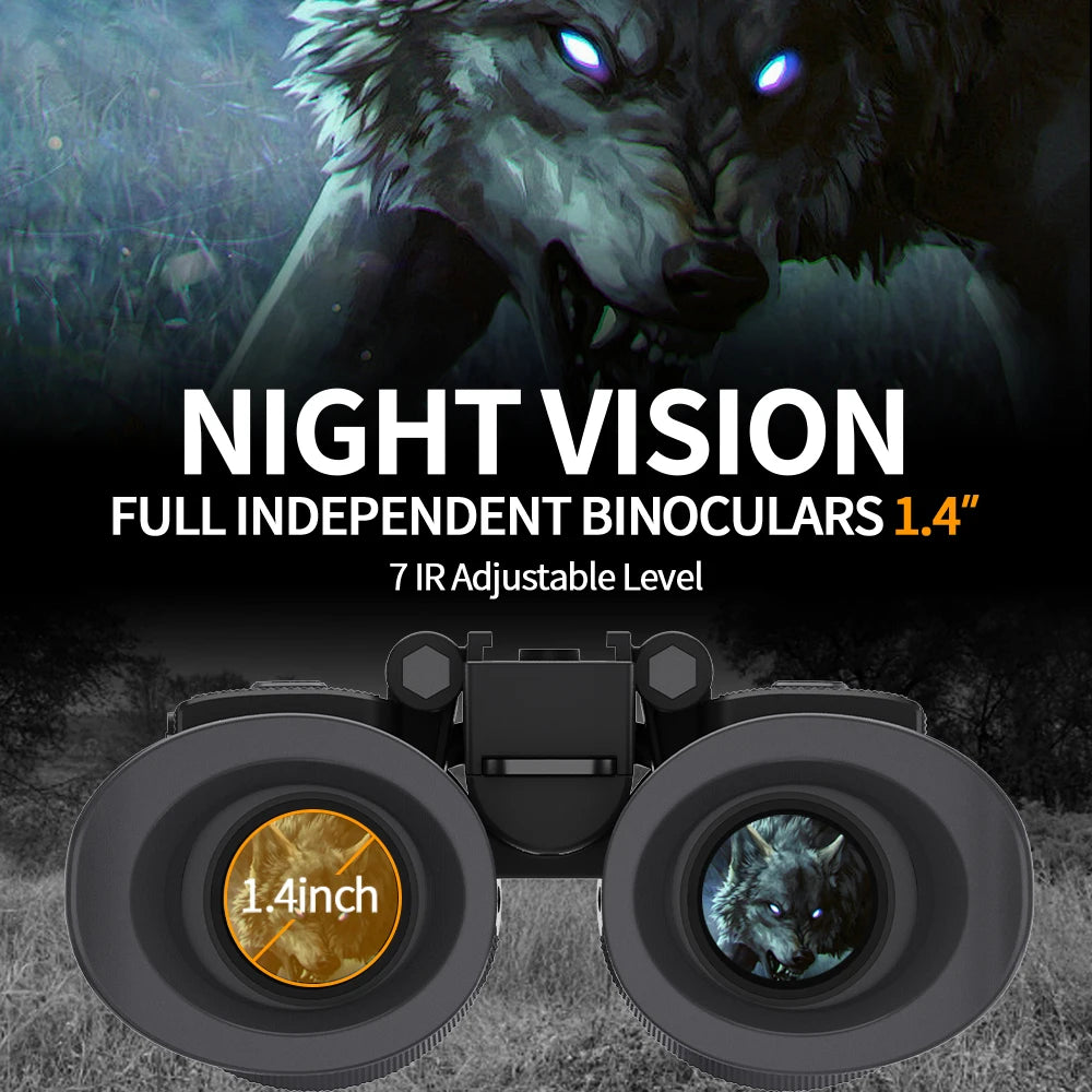 4K Head Mounted Night Vision Goggles And Binoculars For Outdoor Surveillance