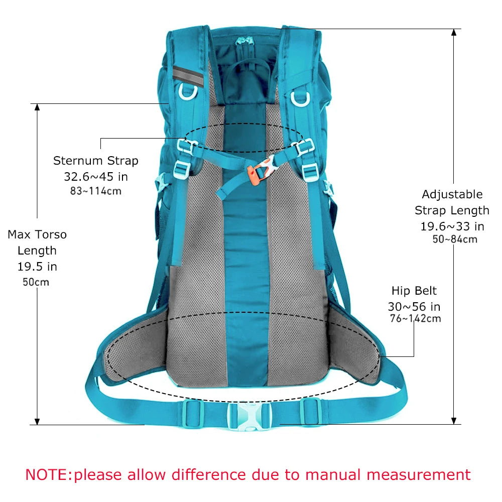 West Tune Hiking Backpack With Rain Cover External Frame