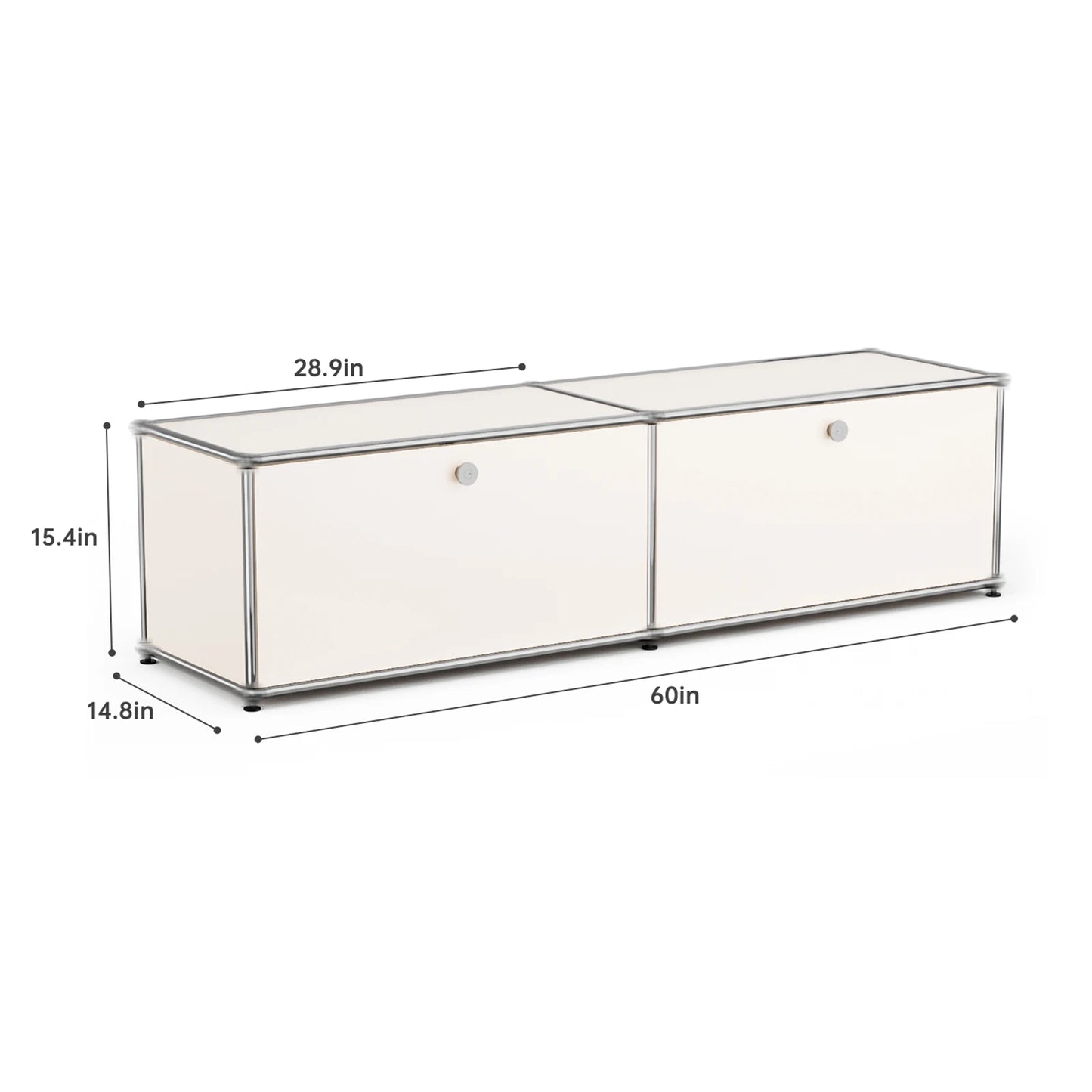 Storage Cabinet Stainless Steel Modern TV Stand Organizer