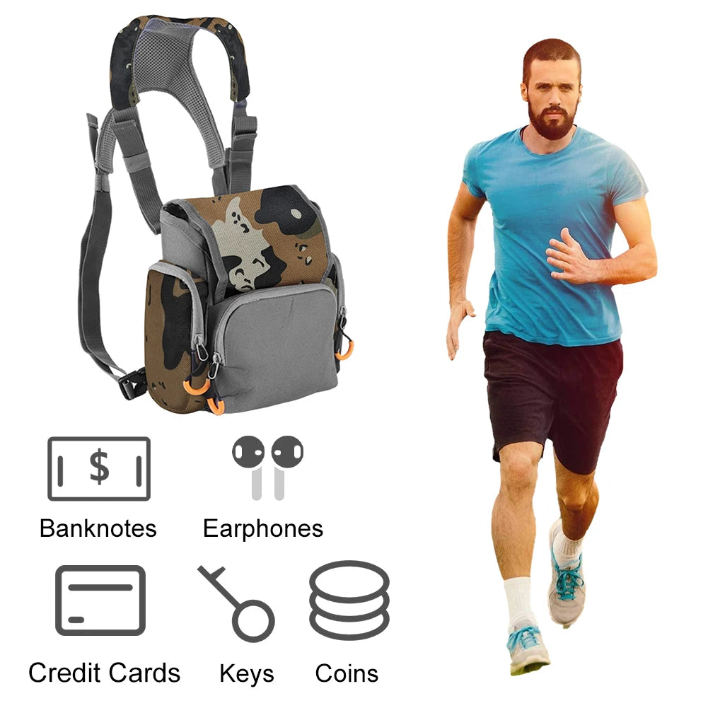 Binocular Harness Chest Pack With Rangefinder Pouch For Hunting
