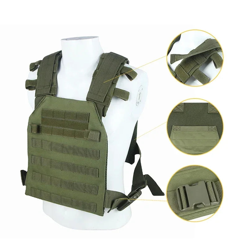 Military Tactical Vest Airsoft Molle Plate Carrier Vest Outdoor Training
