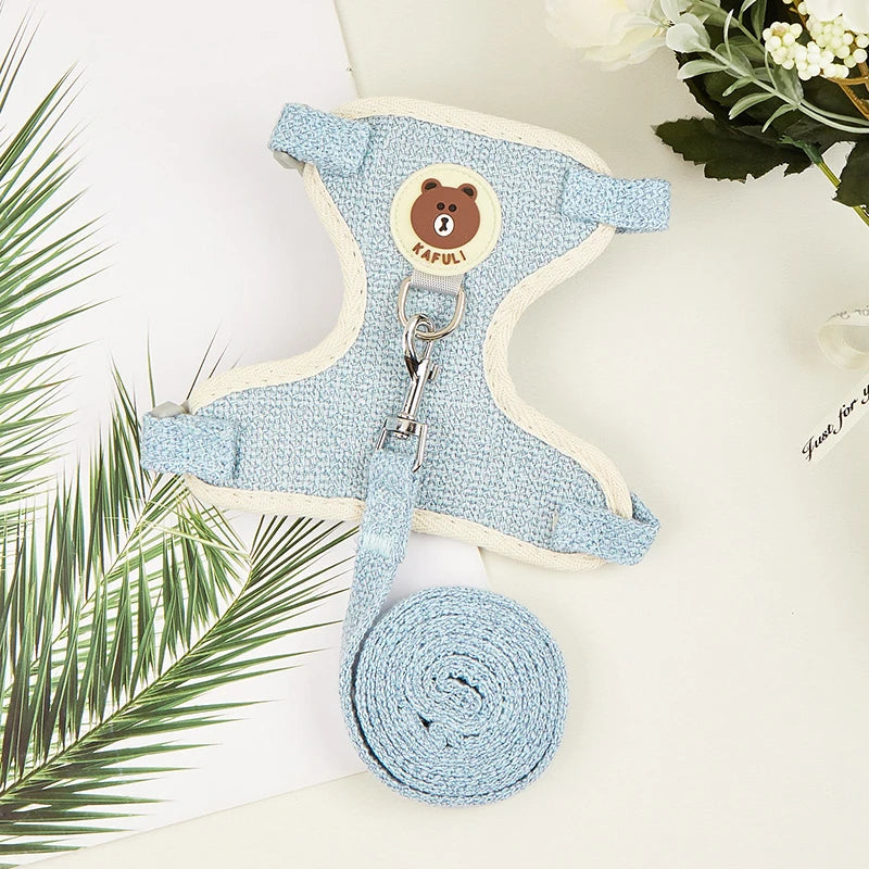 Padded Rabbit Harness And Leash Set For Outdoor Walking