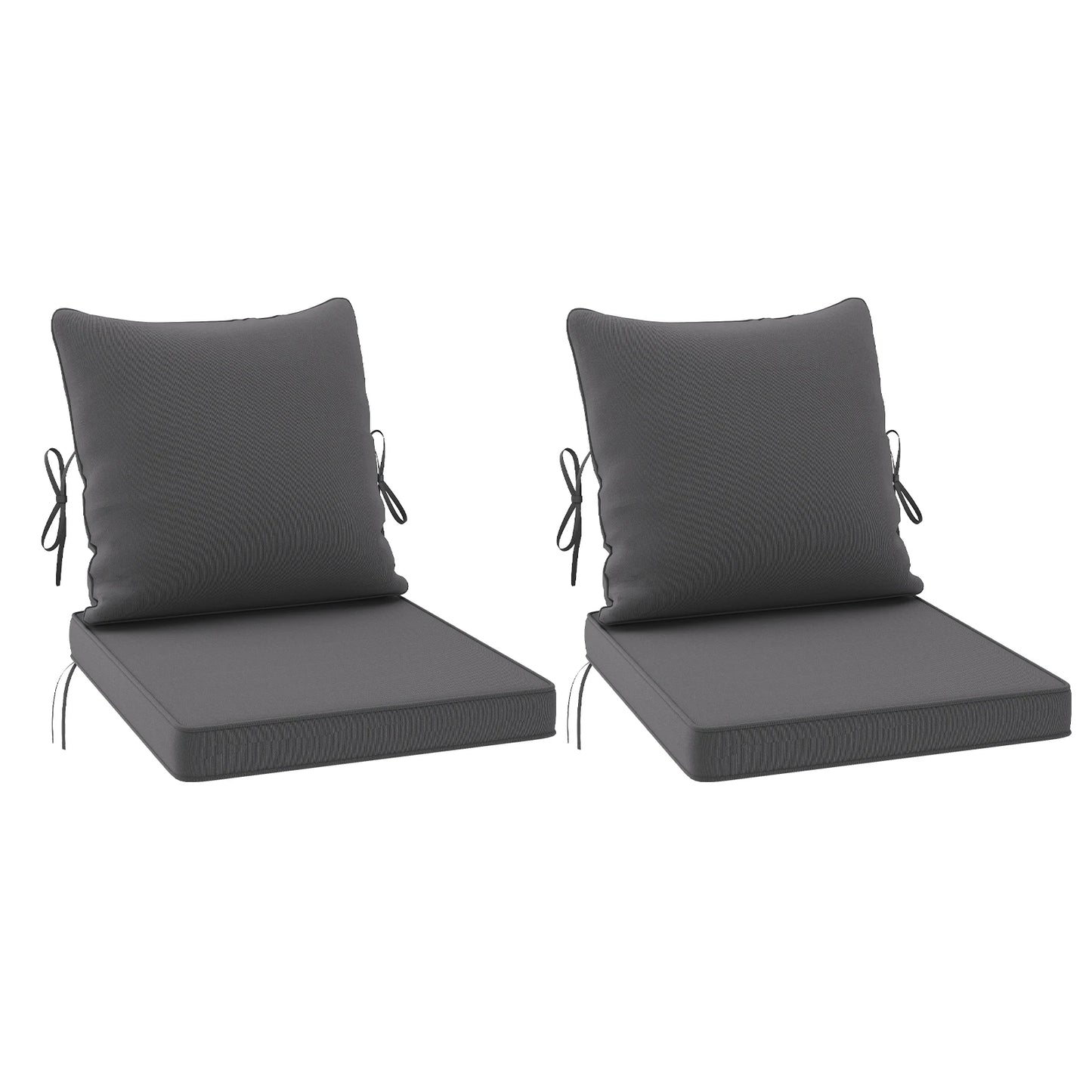 FARINI Outdoor Chair Cushions Set Of 2 With Removable Covers For Patio Furniture