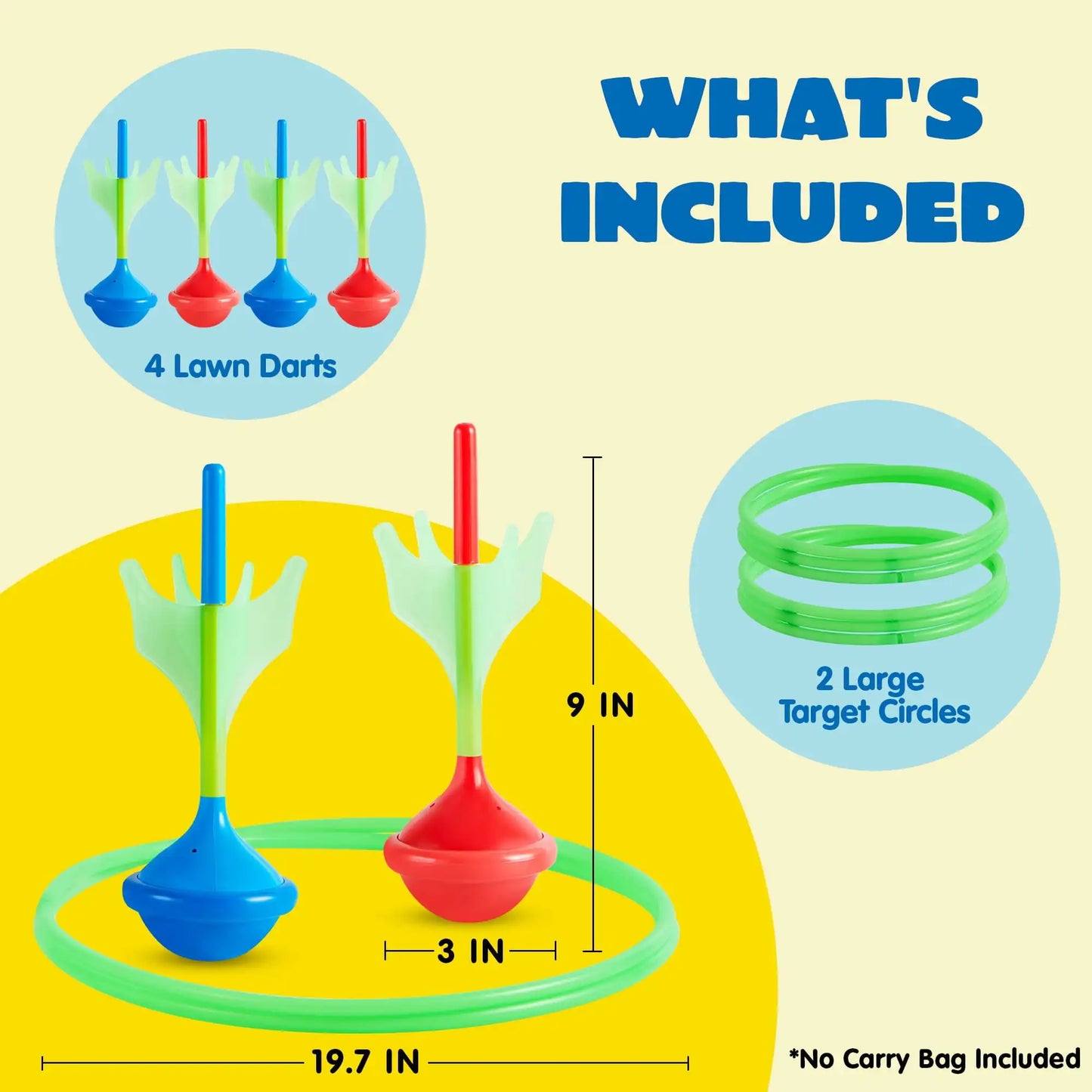 Joyfy Glow In The Dark Lawn Darts Set For Outdoors