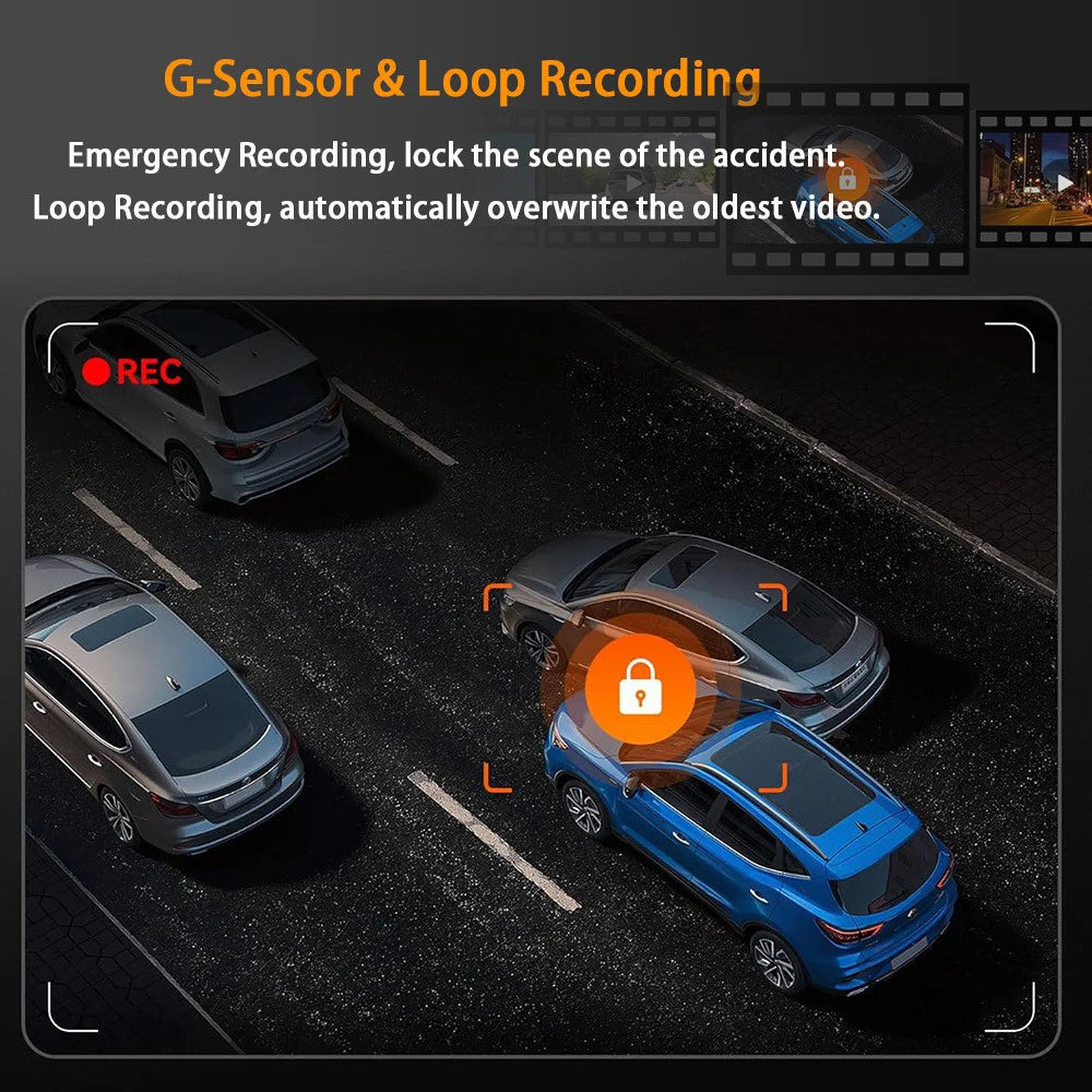 4 Channel Dashcam With Night Vision And Loop Recording