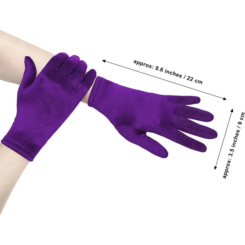 Autumn Winter Warm Velvet Gloves Solid Color Driving Goves Fashion Etiquette Mittens Quality Elastic Outdoor Velvet Gloves