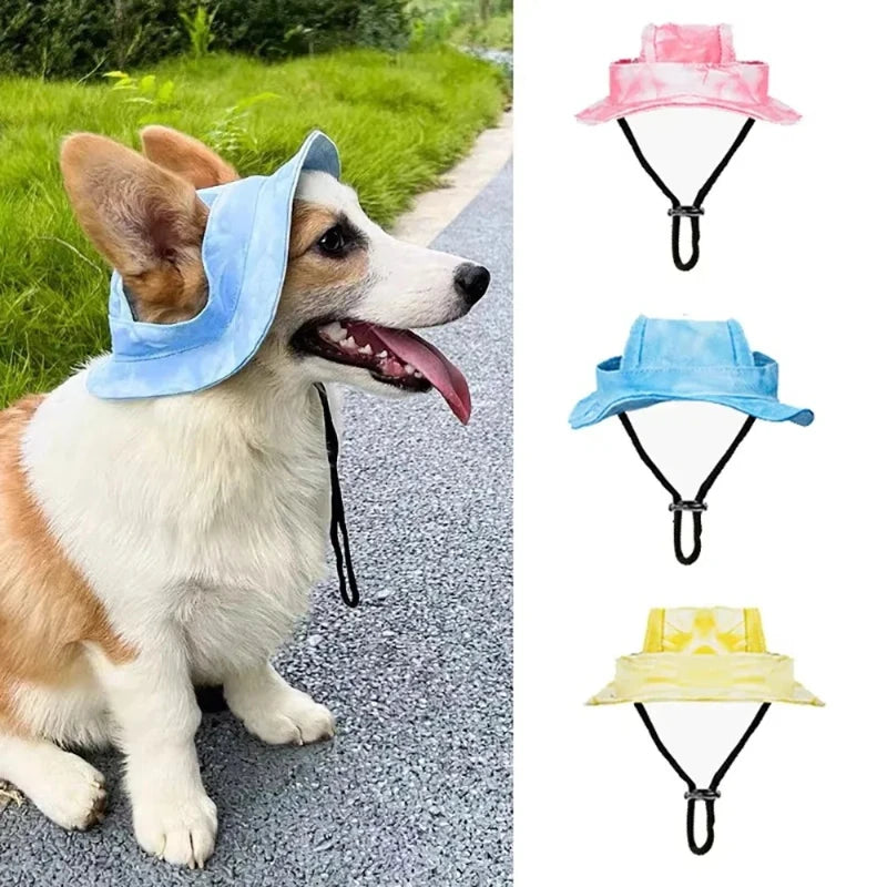 Pets With Ear Holes Adjustable Baseball For Medium Small Dogs Summer Dye Cats Sun Cap Outdoor Hat Pet Supplies