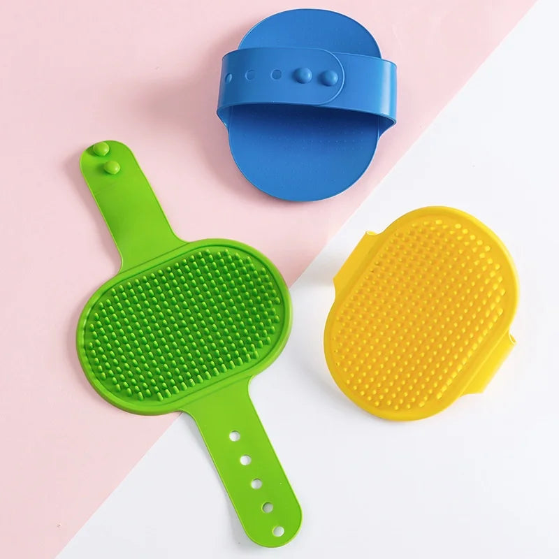 Soft Rubber Pet Bath Brush Grooming Massage Glove For Dogs