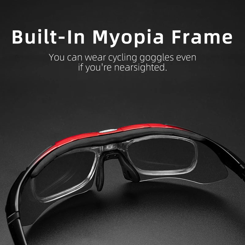 ROCKBROS Cycling Glasses Bike Bicycle Glasses MTB Road Cycling Glasses UV400 Sunglasses Myopia Frame MTB Mountain Bicycle Goggles