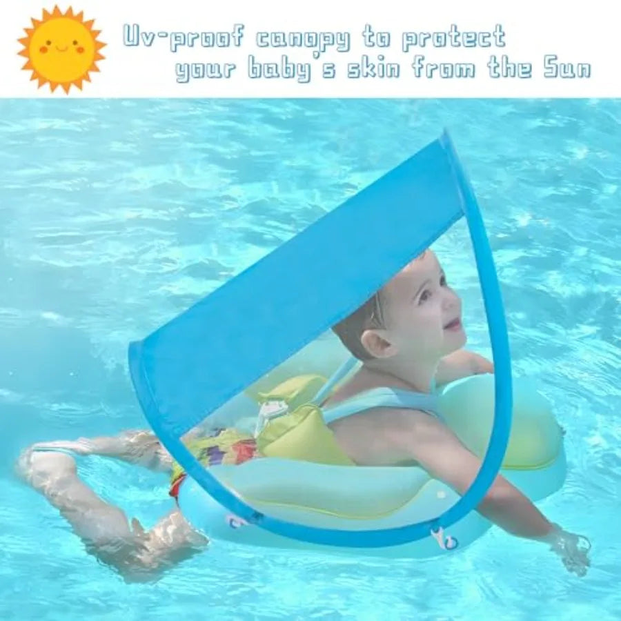 2 Pack Baby Swim Float Removable Canopy-Sun Protection Canopy for Baby-UPF50+ Proof Canopy-Sunscreen Coating, Compatible for Ma