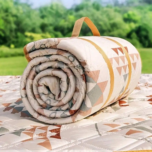 1-piece outdoor picnic blanket, foldable mesh picnic mat, suitable for beach, camping lawn, park, and other places