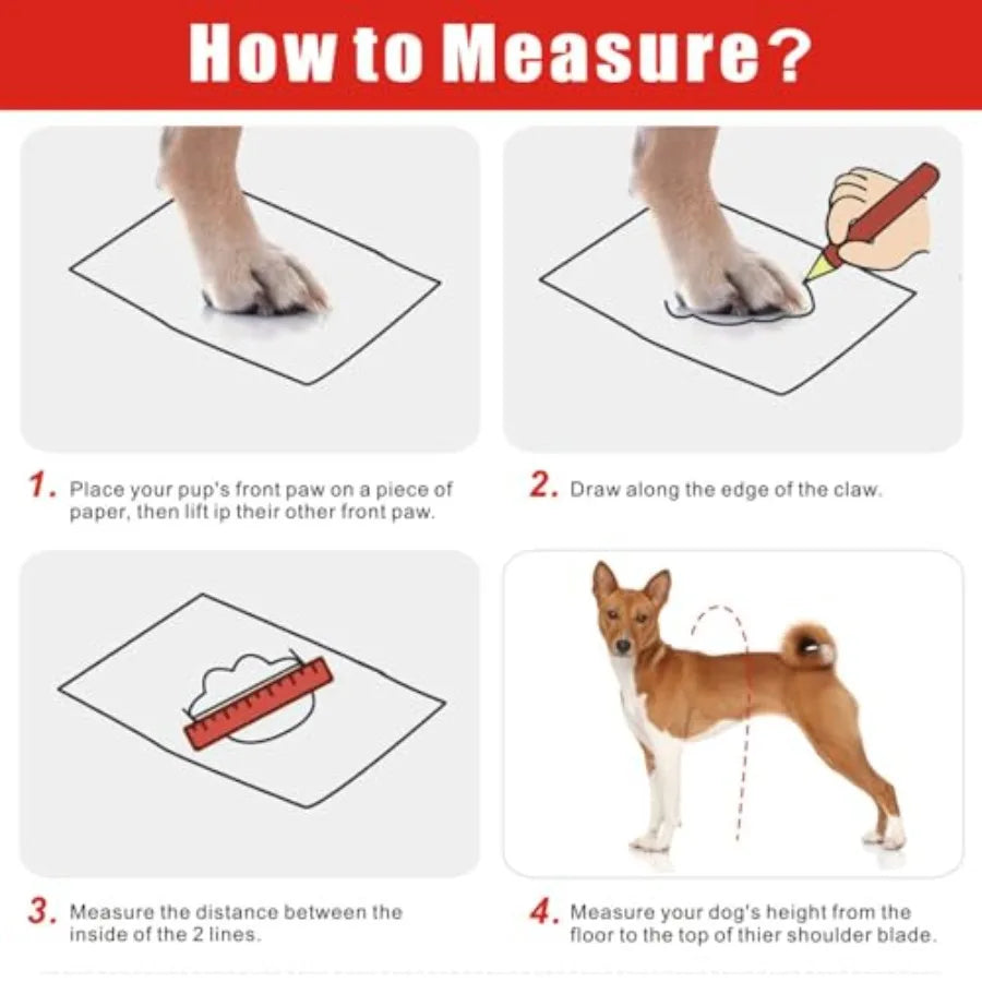 Adjustable Waterproof Dog Suspender Boots Anti Slip Design