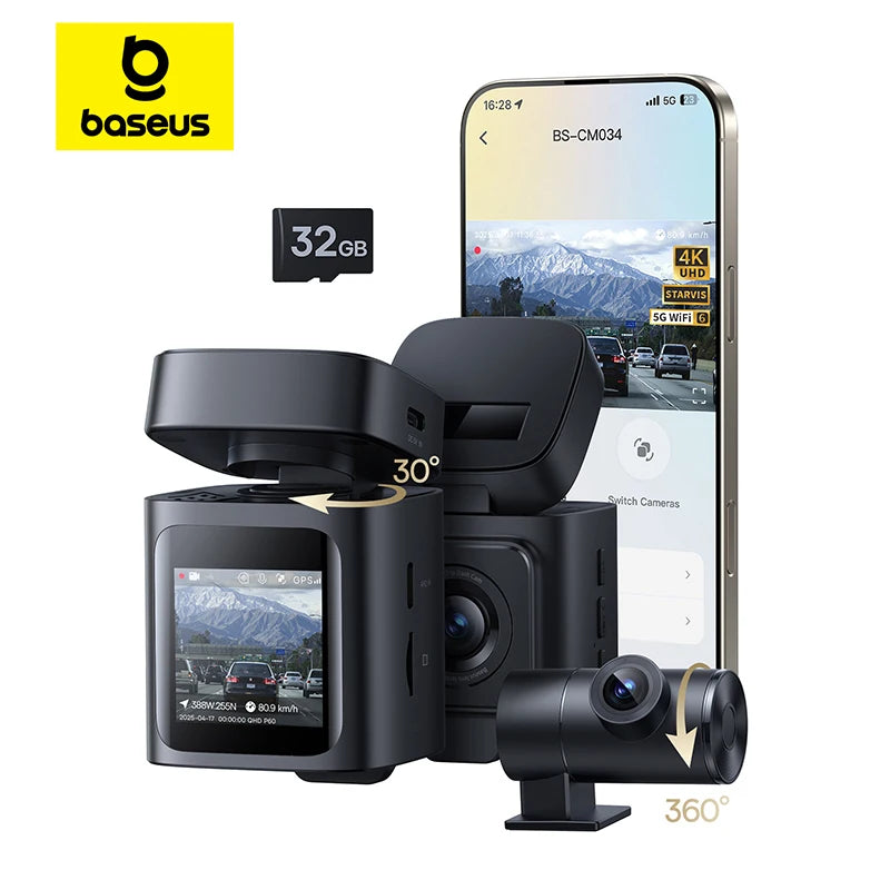 Baseus 4K Dash Cam With Sony STARVIS Sensor ADAS GPS