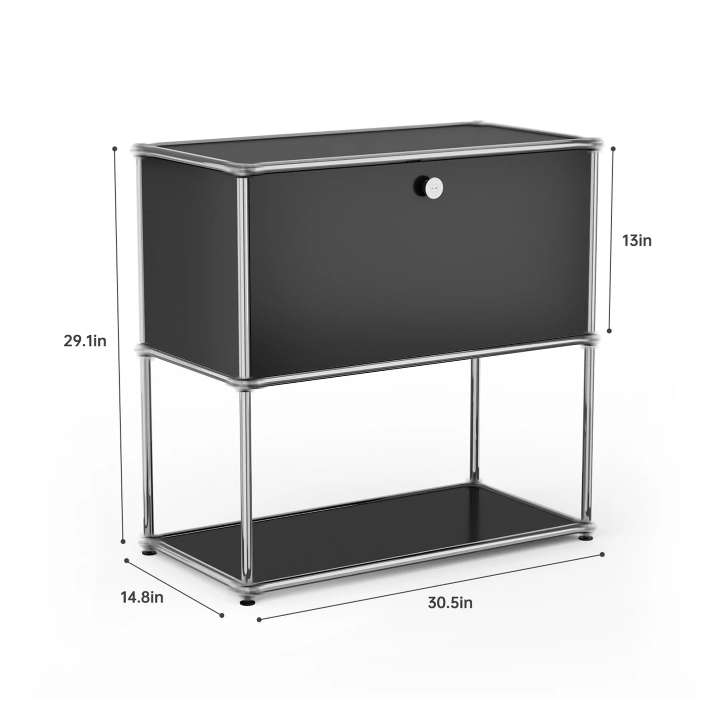 Storage Cabinet Stainless Steel Modern TV Stand Organizer