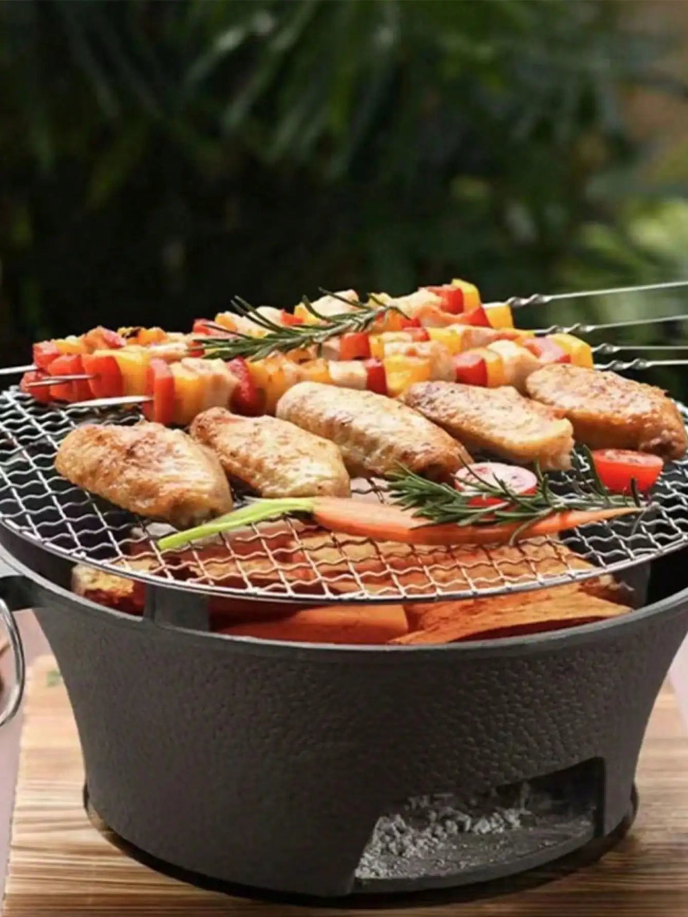 Smokeless Cast Iron Charcoal Stove For Patio Camping