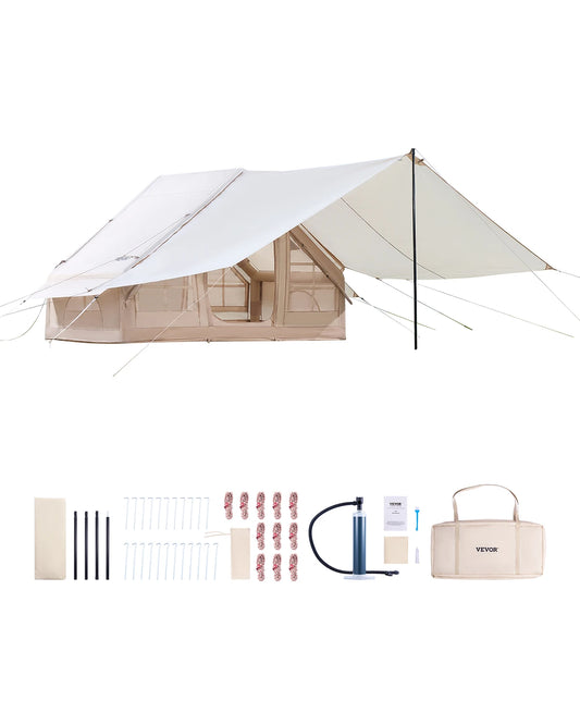 VEVOR Inflatable Camping Tent for 3-5 People with Hand Pump