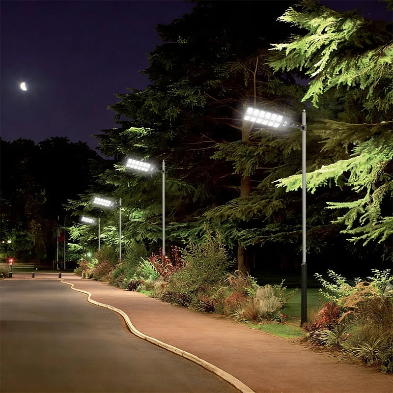 800000LM Solar Lights Outdoor Waterproof LED Flood Lights Motion Sensor with Remote 10000LM 3 Modes Street Lamp for Yard Garden Path