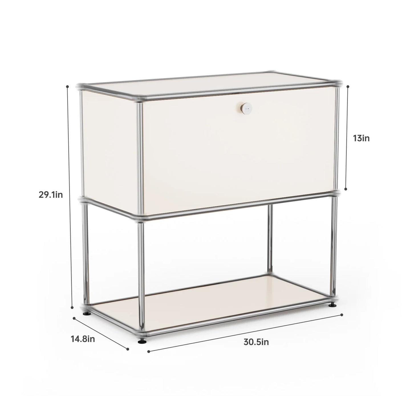 Storage Cabinet Stainless Steel Modern TV Stand Organizer