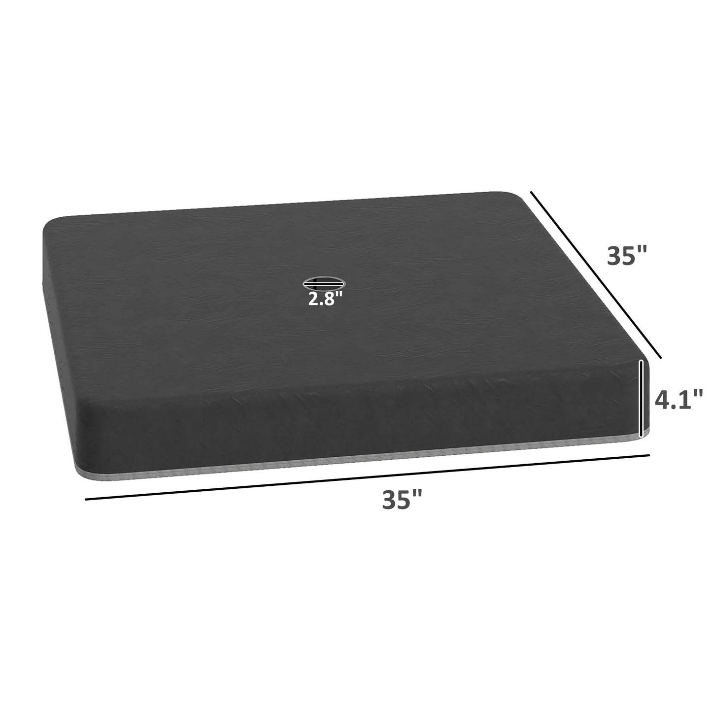 176 Lbs Offset Cantilever Umbrella Base Weight Set with Cover