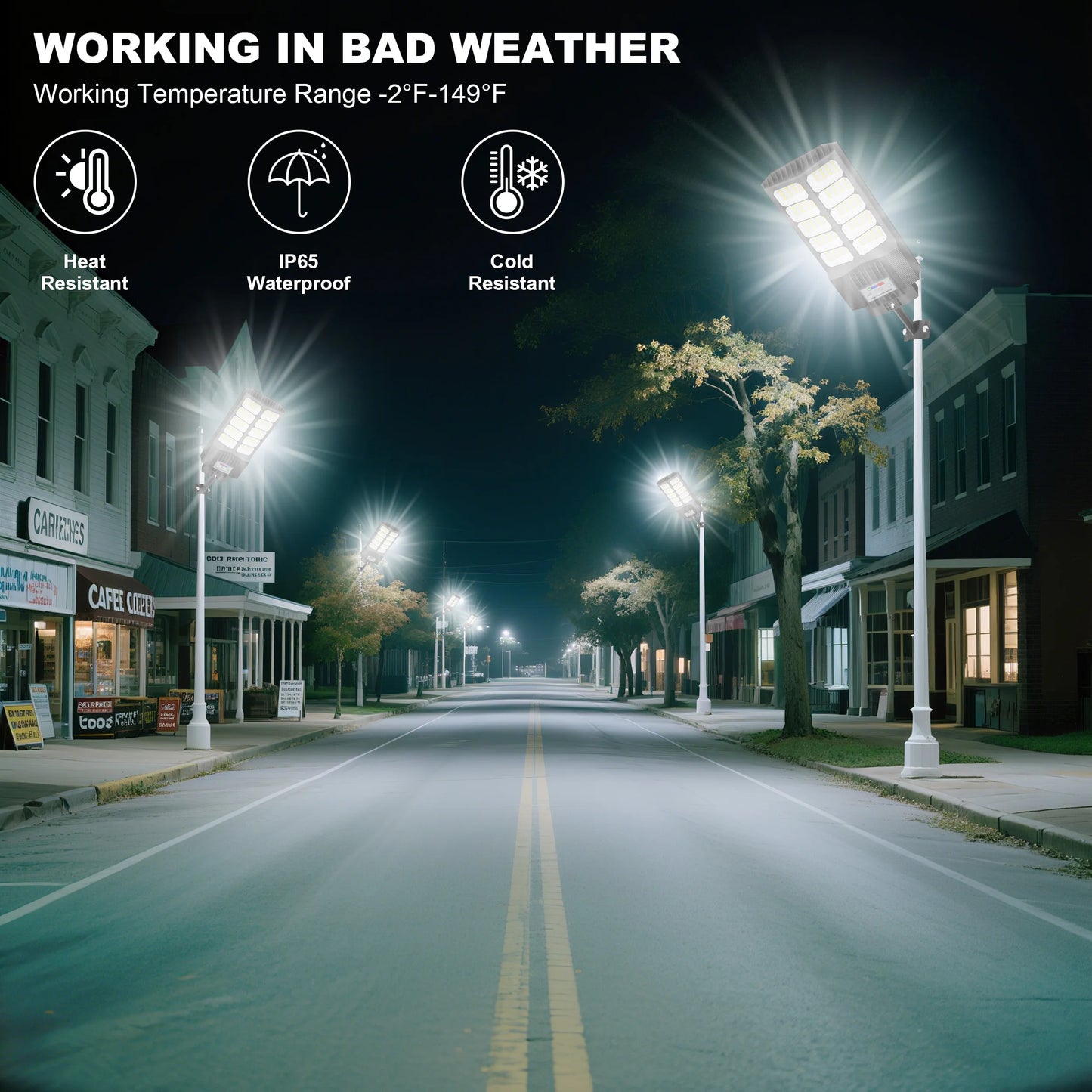5000W Outdoor Solar Flood Light, 10000LM High Bright LED, IP65 Waterproof Dustproof, Dusk-to-Dawn Auto On/Off, Motion Sensor, Remote Timing & Dimming, Large Solar Battery, Wire-Free Easy Install, Commercial Solar Lamp for Yar