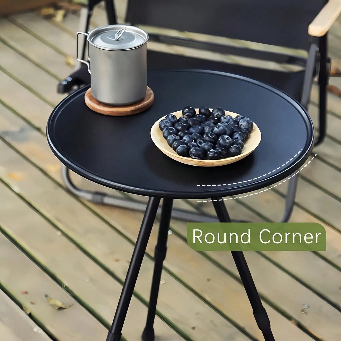 Portable Adjustable Height Camping Table, Aluminum Alloy Folding Round Dining Table, Detachable Leg Frame, Portable Design, Suitable For Outdoor Picnics, Beaches, Backyard Parties, Classic Tripod Sturdy Structure, Easy To Car