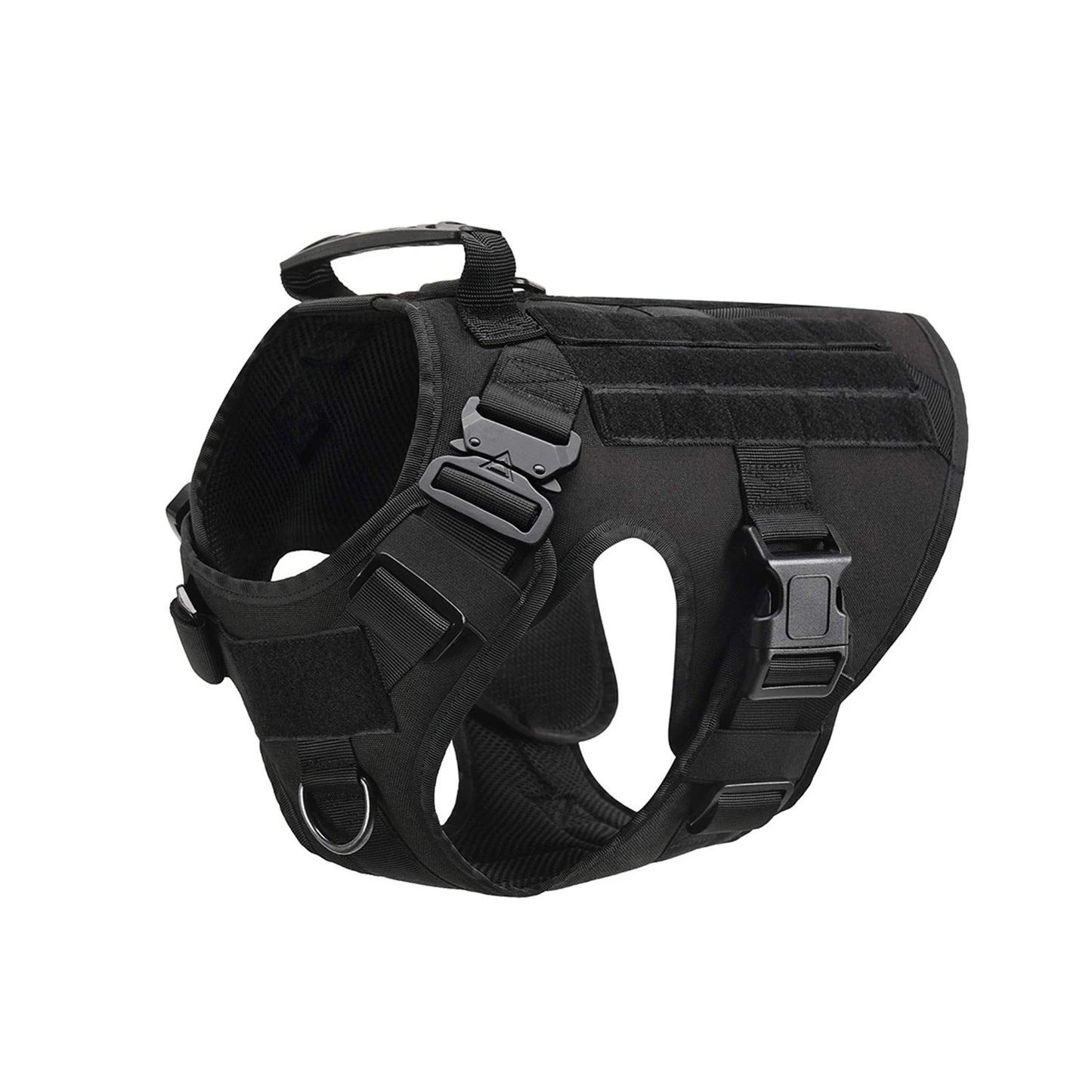 Pettravel Tactical Dog Harness With Padded Molle Pouch