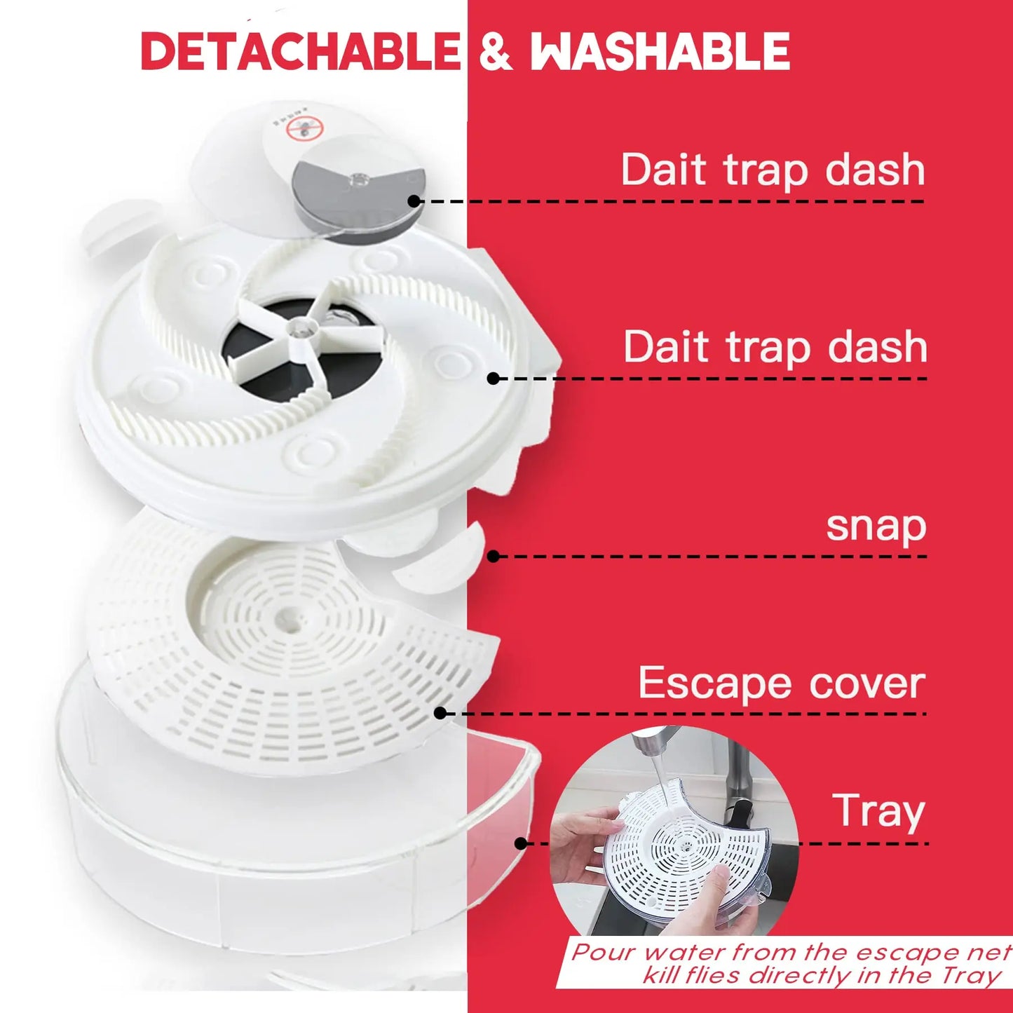 USB Electric Fly Trap Insect Killer Indoor Outdoor Use