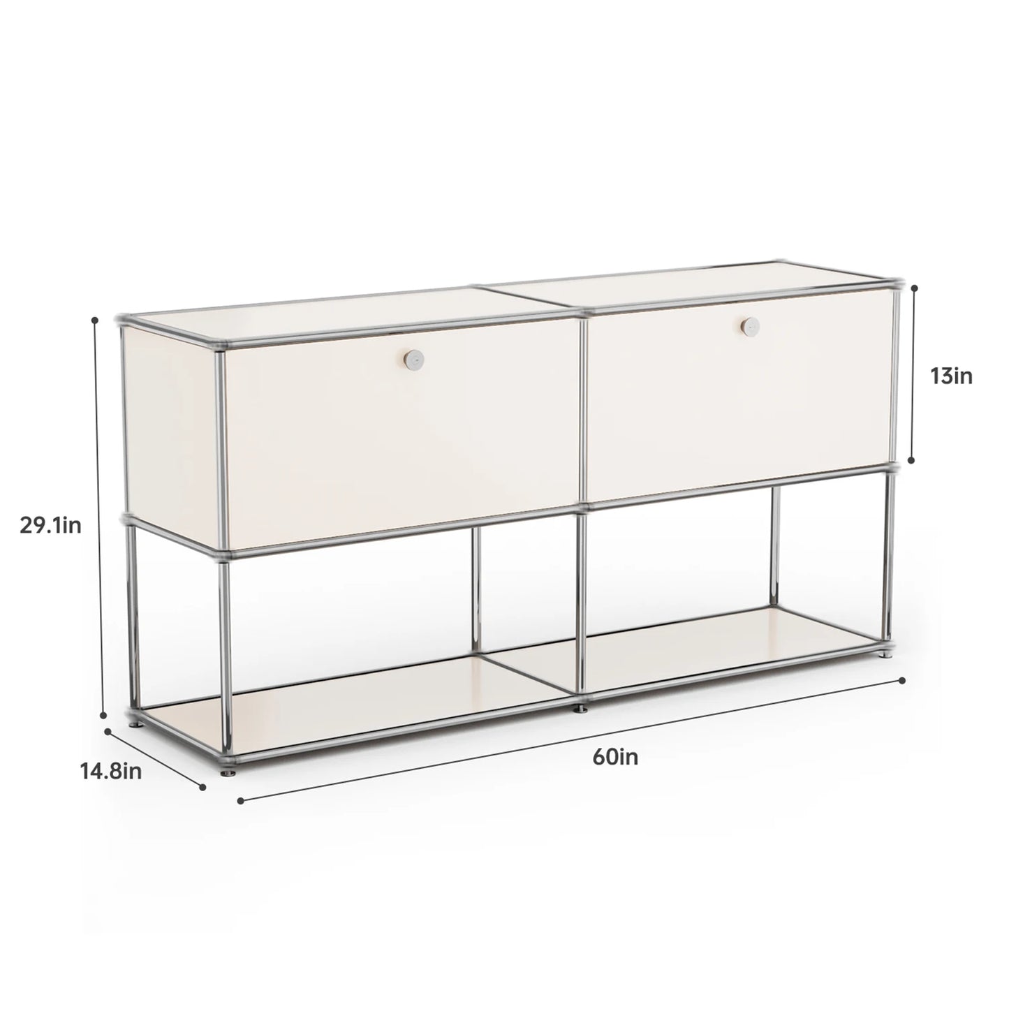 Storage Cabinet Stainless Steel Modern TV Stand Organizer