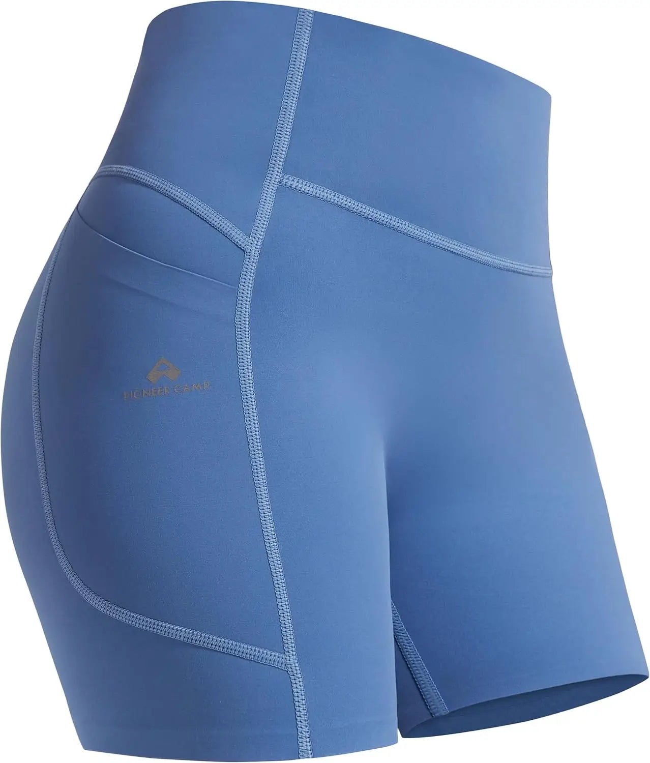 Pioneer Camp Seamless Womens Biker Shorts With Pocket Tummy Control