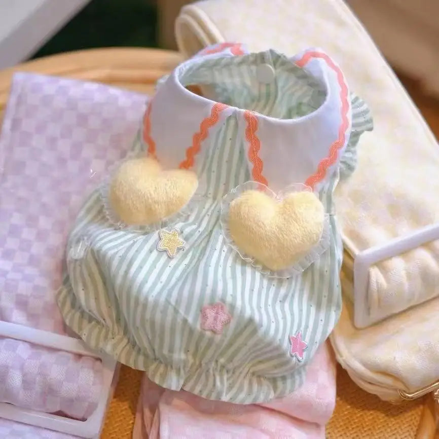 Summer Princess Striped Bubble Dress For Small Dogs And Cats