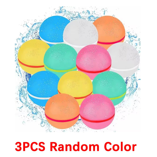 12/6/3/1PCS Magnetic Reusable Water Balloons Quick Fill Self Sealing Water Ball Toy Outdoor Summer Swimming Pool Water Balls