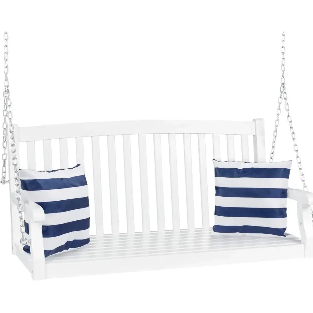 Wooden Outdoor Hanging Porch Swing For Deck And Garden Patio